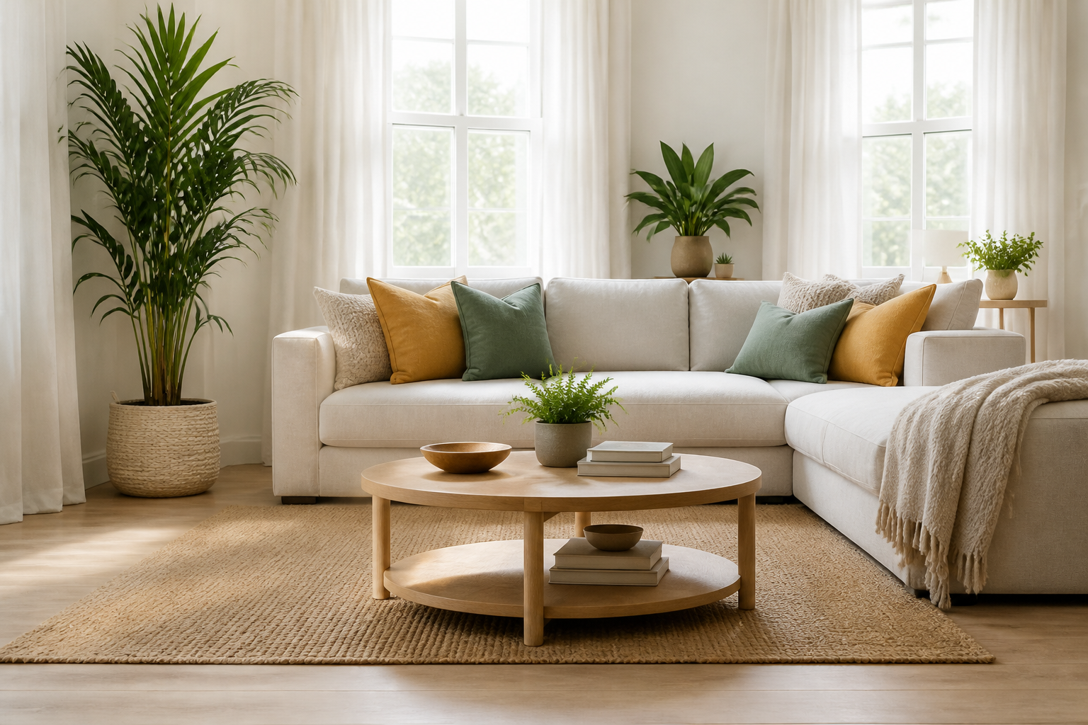 A bright, welcoming living room